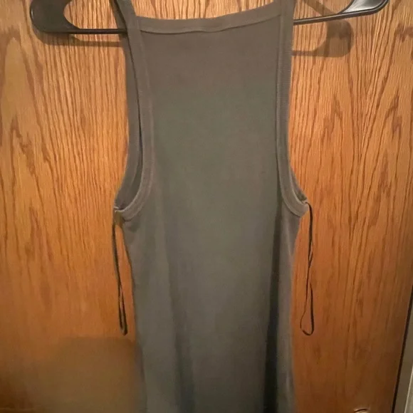 Pretty Comfortable Ribbed Knit Bodycon Olive Green Old Navy Maxi Cami Dress - Picture 3 of 4